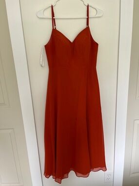 Women’s Orange Azazie bridesmaid dress
